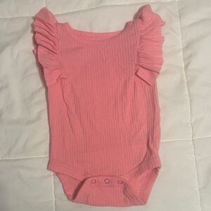 Cat & Jack Pink Ruffle Sleeve Bodysuit